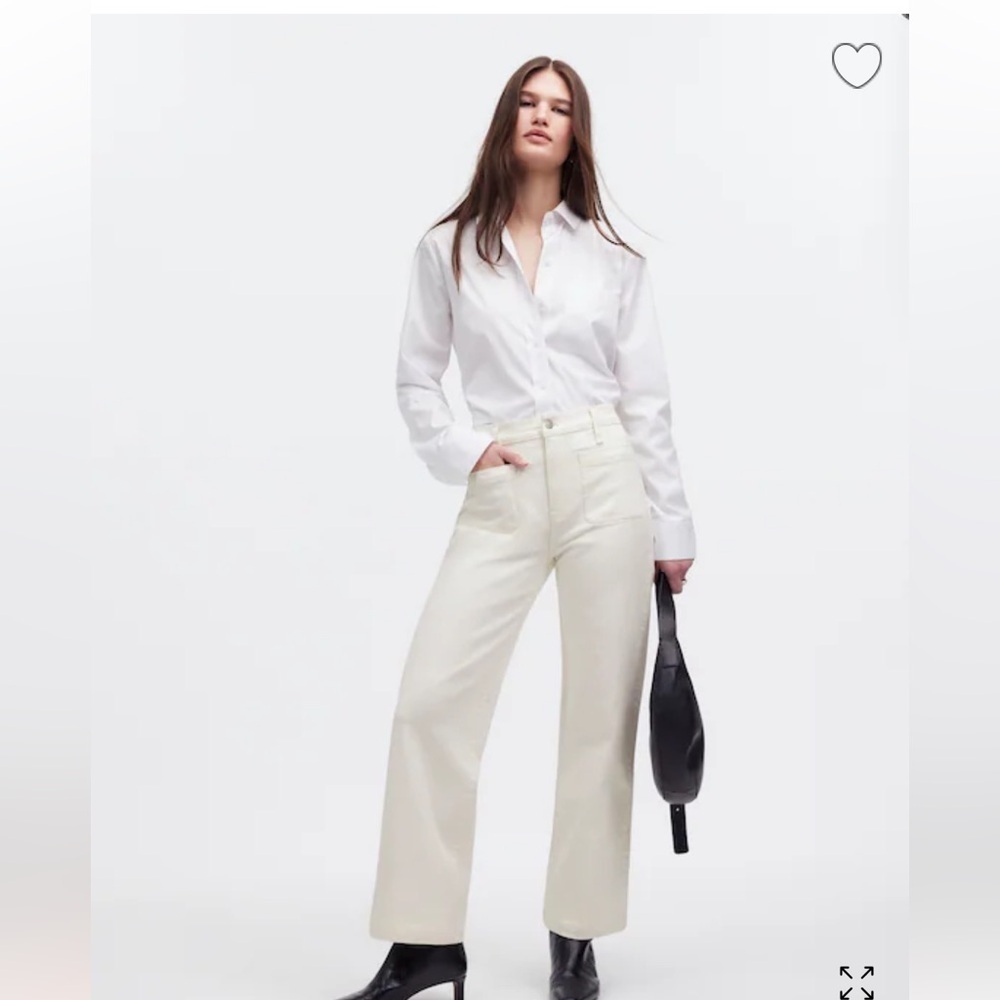 Madewell The Emmett Wide-Leg Full Length Jean: Patch Pocket Edition